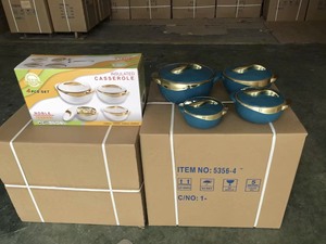 Juego de Ollas Térmicas para <span class=keywords><strong>Alimentos</strong></span> de 1L, 1.5L, 2.5L y 4.5L, Cazuela Aislada con Decoración Dorada Noble para el Hogar - Product Image 6