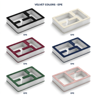 Insert en mousse EPE de forme personnalisée pour boutons de manchette et pinces à cravate, accessoire masculin, boîte cadeau écologique et étanche
