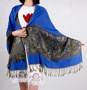 Factory Direct Tassel <strong>Pashmina</strong> for Women Customizable Ethnic Retro Shawls Elegant Party Tippet <strong>Scarves</strong> With <strong>Paisley</strong> Prints - Product Image 5