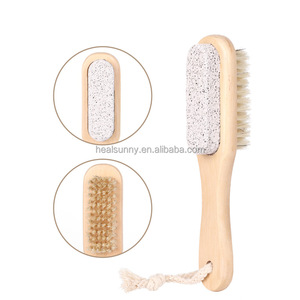 Gommage double face 2 <span class=keywords><strong>en</strong></span> 1 pour le soin des pieds avec manche <span class=keywords><strong>en</strong></span> bois <span class=keywords><strong>Lime</strong></span> <span class=keywords><strong>à</strong></span> pieds et <span class=keywords><strong>pierre</strong></span> ponce Brosse de nettoyage Brosse <span class=keywords><strong>à</strong></span> <span class=keywords><strong>ongles</strong></span> - Product Image 2