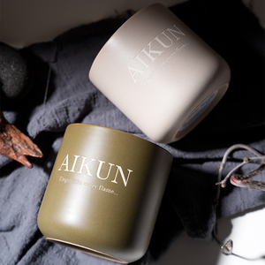 AIKUN – Bougie en Cire de Soja de Qualité Supérieure, Design Minimaliste en Céramique, Idéale pour la Décoration Moderne de la Maison, Cadeau de Mariage, Vente en Gros pour Entreprises - Product Image 3