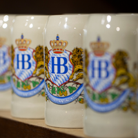 Hofbraeuhaus Muenchen Oktoberfest Bavaria Lion Design Grès Bière Stein 1L Pichets à Bière en Céramique pour Bar Parties