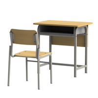 Meubles de classe de haute qualité, ensembles scolaires, bureaux et chaises d'étude individuels avec structure métallique