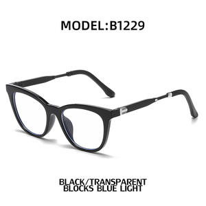 Gafas de Sol Cat Eye B1229 Negras con Protección UV400, Montura de PC, Unisex, Estilo Oversize - Product Image 3