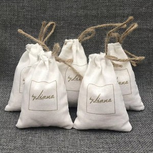 Custom Cotton Drawstring Pouch 7*9cm <b>Personalized</b> Matching Drawstring Jute Handle String Cotton Drawstring <b>Gift</b> <b>Bag</b> - Product Image 5