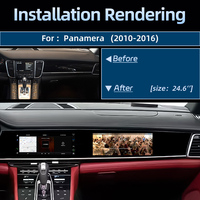 Radio de Coche Android con Pantalla Dual de 24.6 Pulgadas, Navegación GPS, Reproductor Multimedia, Carplay para Porsche Panamera 970 2010-2016