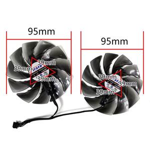 Ventilateur de refroidissement 95MM FDC10U12S9-C DC12V 0.45AMP 4Pin pour ASRock Radeon RX 6600 XT Challenger RX6600XT CLD <span class=keywords><strong>8GO</strong></span> RX6700 XT - Product Image 6