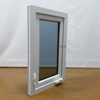 Ventanas Abatibles de PVC de Diseño Americano, Doble Acristalamiento, Acero Inoxidable, para Exteriores, Dormitorio, Sala de Estar, Diseño Europeo Moderno