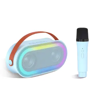 Wireless Rgb Speaker Box New Trending Music Player Speaker High Quality Portable Handheld Mic Speaker Machine