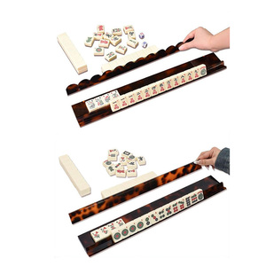 Supports à mahjong en bois de 20 pouces avec poussoirs, supports à mahjong en bois - Product Image 2