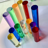 Barre acrylique transparente colorée, solide, givrée, extrudée, écologique, durable, longueur personnalisable, découpable, pour la diffusion de la lumière