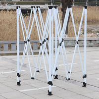 Cadre de tente carré en acier 3x3 pour événements en plein air marchés de nuit Protection contre la pluie solaire pour étals et campings célèbres sur Internet