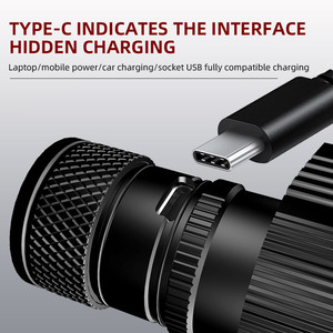 H25A ไฟฉายคาดศีรษะ LED แบบพกพา กันน้ำ 1800LM ชาร์จ USB-C ได้ ตัวเรือนอะลูมิเนียม แบตเตอรี่ลิเธียม 18650 สีดำ ระยะส่องสว่าง 100-150 เมตร เหมาะสำหรับตั้งแคมป์ - Product Image 4