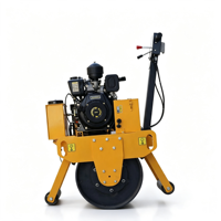 Mini-compacteur routier à tambour unique, rouleau vibratoire portatif pour chantier, machine routière à moteur essence