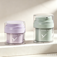 Flacons pompe airless de luxe 50 ml en PET, PP, ABS pour emballage cosmétique, logo personnalisé, en plastique, pour sérum, crème visage, tonique, soin de la peau 100 ml