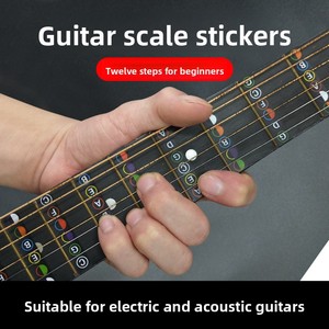 Autocollant d'échelle pour guitare et ukulé<span class=keywords><strong>l</strong></span>é Ed T-101B, professionnel, avec lettres anglaises colorées, nom des notes, accessoires pour instrument de chant, pour <span class=keywords><strong>débutant</strong></span> - Product Image 2