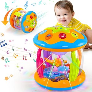 <span class=keywords><strong>Jouet</strong></span> musical de voyage pour bébé, instruments rotatifs lumineux, <span class=keywords><strong>jouet</strong></span> éducatif sensoriel pour le temps sur le ventre, tambour pour bébé rampant - Product Image 1