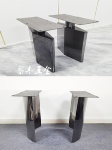 Chân Chân Điều Chỉnh Kim Loại Hiện Đại Hiện Đại Đồ Nội Thất Ống Thép Oem Chân Bàn Nhện Đen Cho Bàn Ăn Bàn Cà Phê - Product Image 3