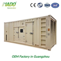 Generador Silencioso Tipo Contenedor 2000kva 1500kva 1200kva 2mw MDC2000KVA con ATS para Motor Stamford Alternador