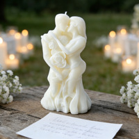 Bougie parfumée personnalisée de luxe en forme de couple, vente en gros, bougie romantique pour mariage, cadeau et décoration intérieure