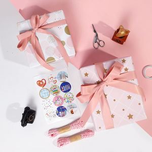 Gran oferta de fábrica, papel recubierto de regalo Rosa desechable para el Día de San Valentín, rollo de 43*300 cm, embalaje de envoltura de cumpleaños - Product Image 2