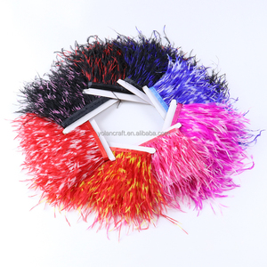 Gran oferta a granel barato 10 -15 cm pluma de avestruz teñida con flecos para coser falda vestido traje de fiesta - Product Image 3
