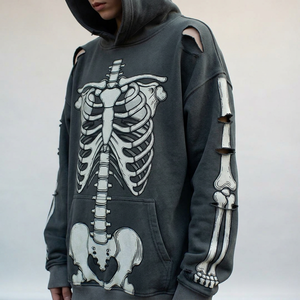 Sudadera con Capucha Unisex de Estilo Gótico, Impresión Digital Personalizada, Corte Regular, Tejido de Punto de Otoño, Poliéster/Algodón, Transpirable por Delante - Product Image 1