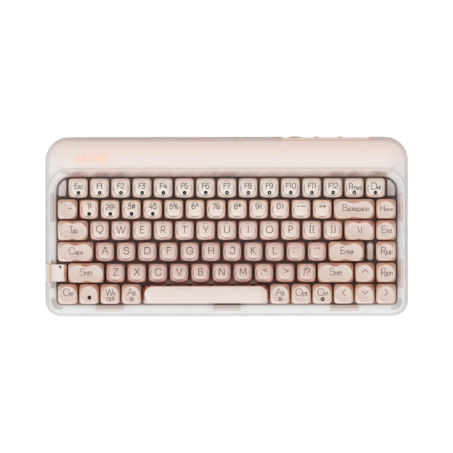 LOFREE DOT 75% Rechargeable Hot-Swappable Mechanical Keyboard 3 Connection Types for Windows Mac OS Pink Baby Racoon GATERON