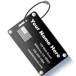 Custom Personalized Metal <b>Luggage</b> Tags & Labels-Water Resistant Durable Custom Color & Size - Product Image 4