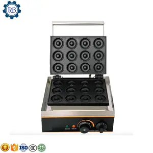 Máquina de fazer waffles doméstica automática de 12 furos para donuts, máquina de café da manhã