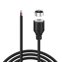 Connecteur de câble de charge magnétique rond avec interface de soudure