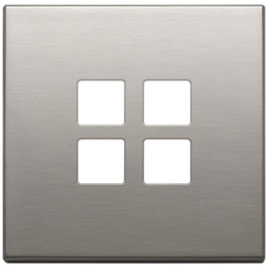 Placa de puerta plana de níquel cepillado 2Mx4 9.5 pulgadas de largo 1.4 pulgadas de altura - Product Image 1