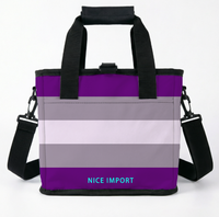 Sac isotherme pliable Genderflux Rainbow pour le travail, le camping, étanche et anti-fuite avec bandoulière