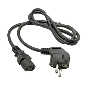 250V AC 전원 코드 표준 90도 EU 플러그 - IEC C13 커넥터 PVC 재킷 평생 보증 컴퓨터용 전원 케이블 - Product Image 1