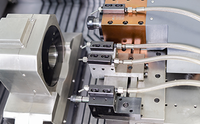 Type intelligent de Gang de précision tour de CNC à Double tête structure horizontale de lit plat de qualité automatique caractéristiques d'économie d'énergie de Fanuc