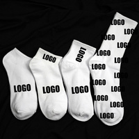 Chaussettes personnalisées avec votre propre logo, chaussettes de sport en coton de bambou noir pour homme, sans minimum de commande, votre propre marque, Elite Calcetines