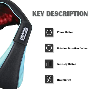 Masajeador Multifuncional de Hombros y Cuello con Enchufe Estadounidense, Chal de Masaje Tridimensional 3D con Función de Calor - Product Image 3