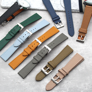 Meilleure vente Bracelet de montre en cuir de veau confortable et respirant 18 20 22mm Bracelet de montre en cuir véritable à dégagement rapide - Product Image 5