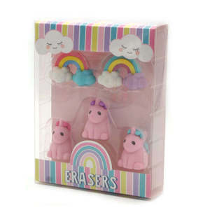 Soododo, fournisseur d'usine, ensemble de papeterie personnalisée, gomme à crayon <span class=keywords><strong>licorne</strong></span> mignonne, gommes personnalisées créatives pour enfants - Product Image 2