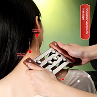 Alat Pijat Akupresur Kayu 6 Pin Self Pressure untuk Menghilangkan Kelelahan, Membuka Meridian dan Titik Akupuntur, Supplier Grosir