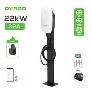 Ovrod Wifi Rfid Ac 22 Kw New Energy Ev Estación de carga rápida Ev