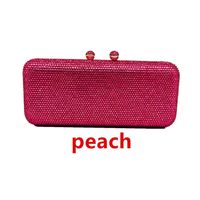 Kristallen strass bruiloft dames handtas effen kleur lange portemonnee kristallen warmgeperste diamant dames schouder- en handtas voor gala-avonden