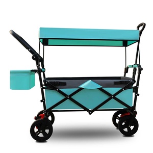 Chariots de camping pliables en plein air de haute qualité belle voiture de plage pliante de <span class=keywords><strong>jardin</strong></span> pour enfants avec toit - Product Image 3
