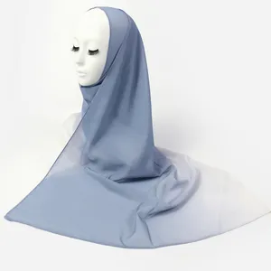 Lenços e xales de fibra de bambu premium elegantes e macios para mulheres, chiffon estampado de poliéster, moda muçulmana, hijab, digital