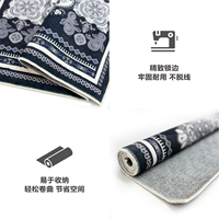 Tapis lavable pour salon en fausse laine Urtla Tapis fin avec support antidérapant TPR Tapis de salle à manger d'intérieur pour la maison