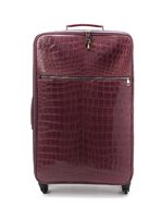 Valise à roulettes de luxe en cuir PU crocodile valise à main