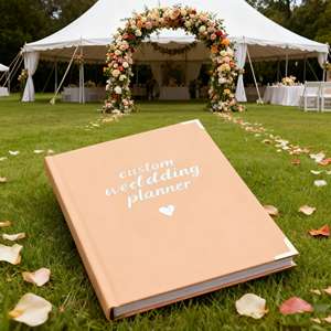 Planifique su gran día, planificador de bodas, libro y organizador, carpeta de lino, regalo de compromiso para parejas recién comprometidas, futuras novias, novios - Product Image 2