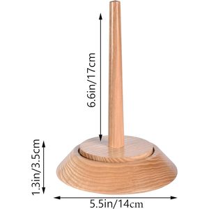 Custom shape Indskill stained wood safe Yarn color to Hold yarn <b>cake</b> Wooden <b>Spinner</b> Smooth Round Shape Bulk Packing knitting - Product Image 3