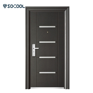 Moderno <span class=keywords><strong>casas</strong></span> frente metal manija de seguridad exterior puertas de acero - Product Image 3