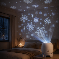 Projecteur de flocons de neige LED, lampe de projection rotative d'étoiles pour chambre à coucher, décoration de Noël